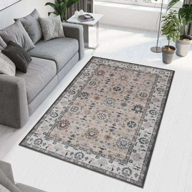 Grey Printed Cotton Premium Quality Carpet