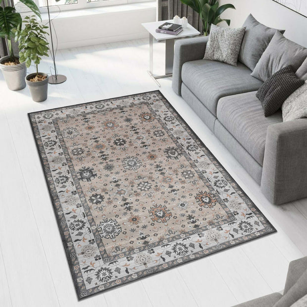 Grey Printed Cotton Premium Quality Carpet