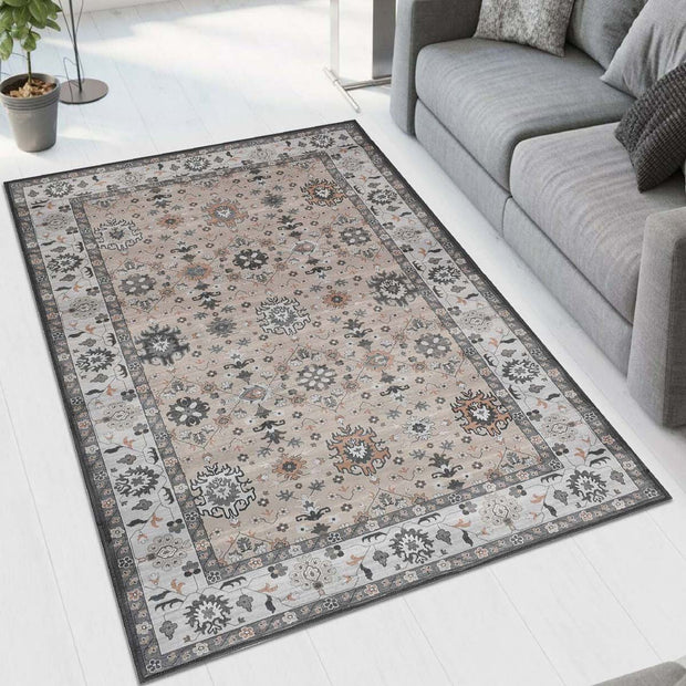 Grey Printed Cotton Premium Quality Carpet