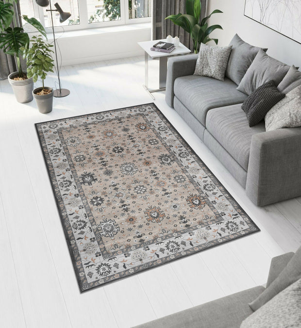 Grey Printed Cotton Premium Quality Carpet