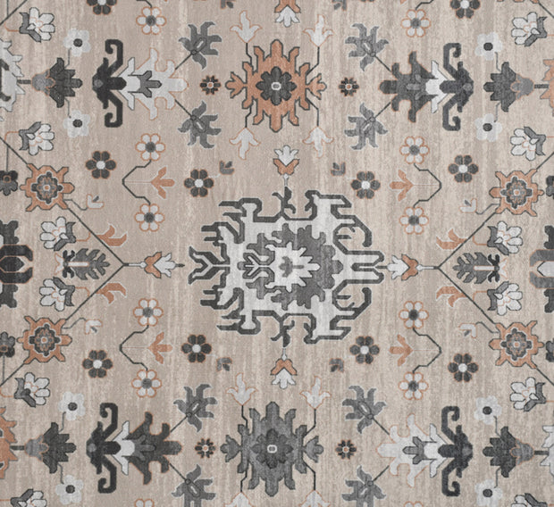 Grey Printed Cotton Premium Quality Carpet