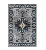Grey Dark Printed Cotton Premium Quality Carpet