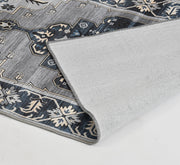 Grey Dark Printed Cotton Premium Quality Carpet