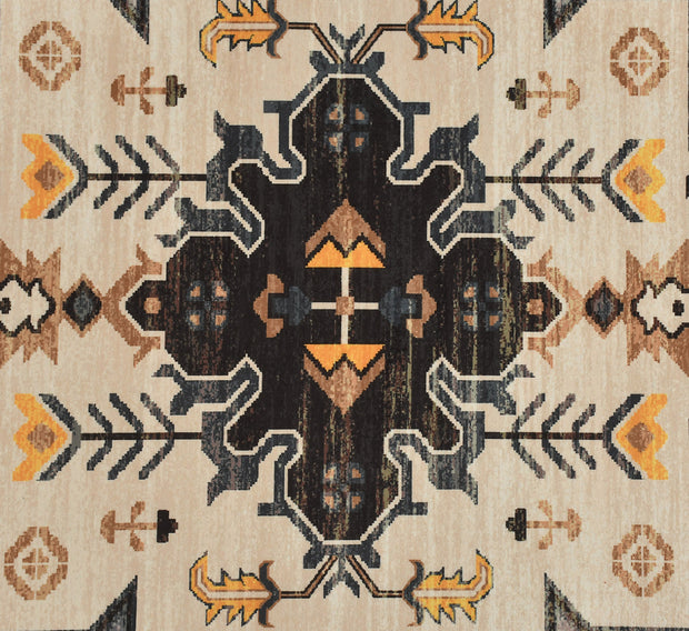 Beige Dark Printed Cotton Premium Quality Carpet