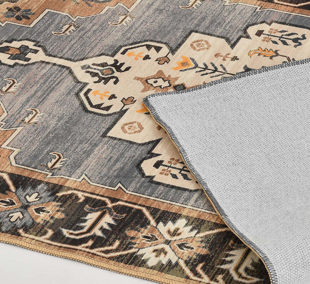 Beige Dark Printed Cotton Premium Quality Carpet