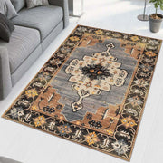 Beige Dark Printed Cotton Premium Quality Carpet