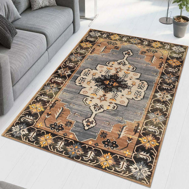 Beige Dark Printed Cotton Premium Quality Carpet