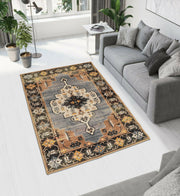 Beige Dark Printed Cotton Premium Quality Carpet