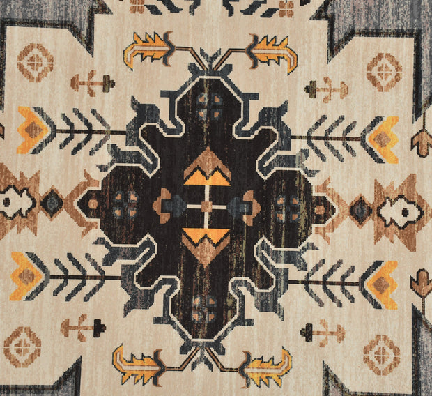 Beige Dark Printed Cotton Premium Quality Carpet