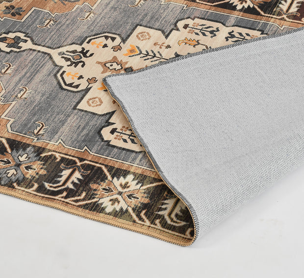 Beige Dark Printed Cotton Premium Quality Carpet