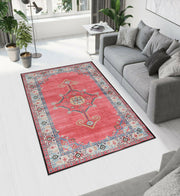 Pink Printed Cotton Premium Quality Carpet