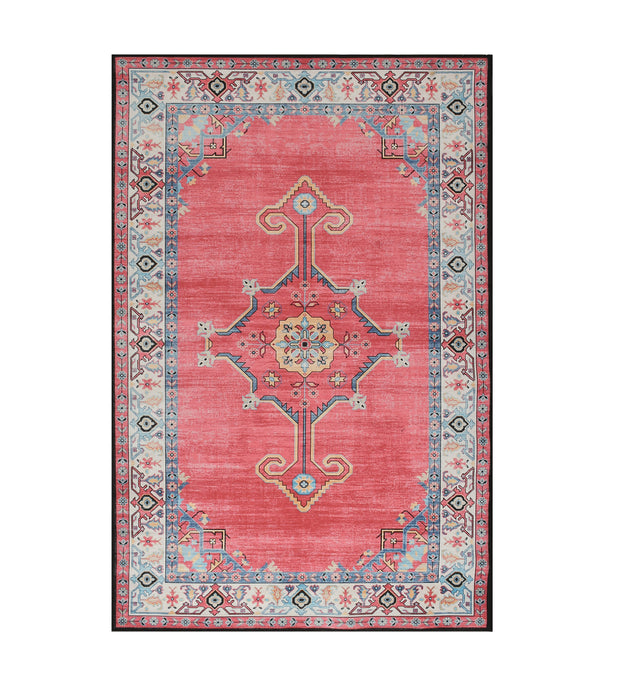 Pink Printed Cotton Premium Quality Carpet