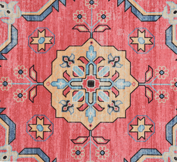 Pink Printed Cotton Premium Quality Carpet