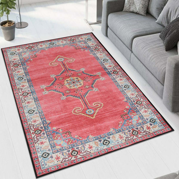 Pink Printed Cotton Premium Quality Carpet