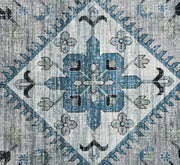 Dark Aque Printed Cotton Premium Quality Carpet
