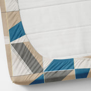 (BOGO) Blue Diamond Elastic Fitted Super King Size Double Bed Bedsheet with 2 Pillow Covers